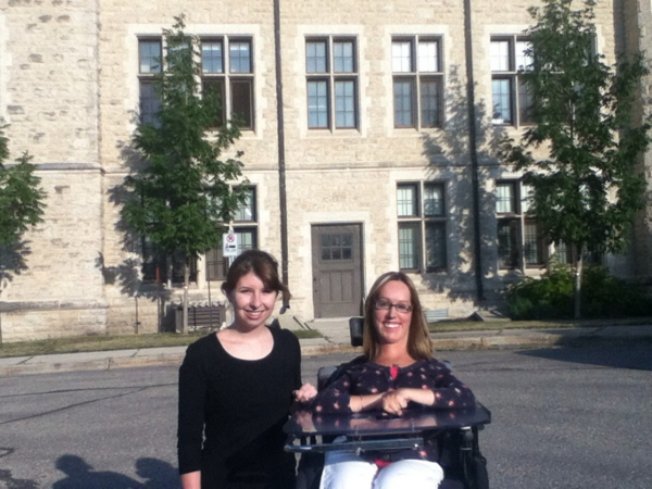 Cristina Waldner with a friend and classmate at CMU. Perseverance, Perspective, and Lots of Papers: My Experience at CMU